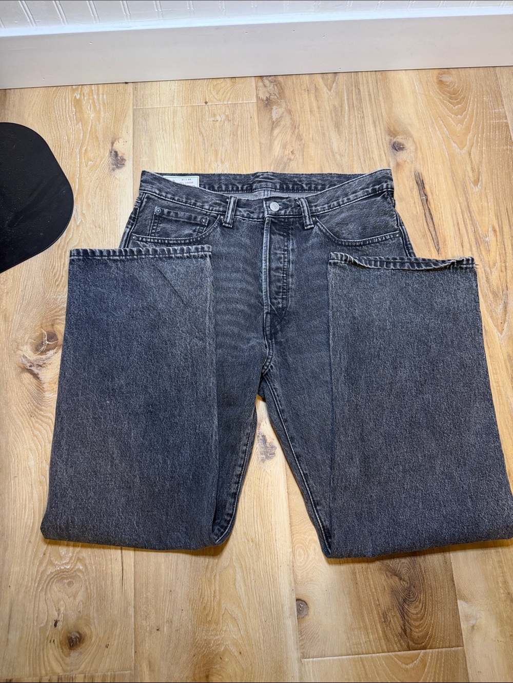 Men's Black Wash Jeans by gap loose fit size 31x30
